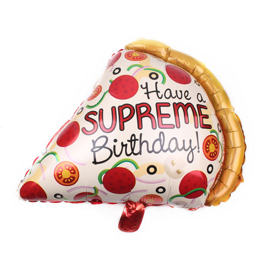 ‘Have a Supreme Birthday’ Pizza Helium Balloon - Fun & Flavorful Party Decoration