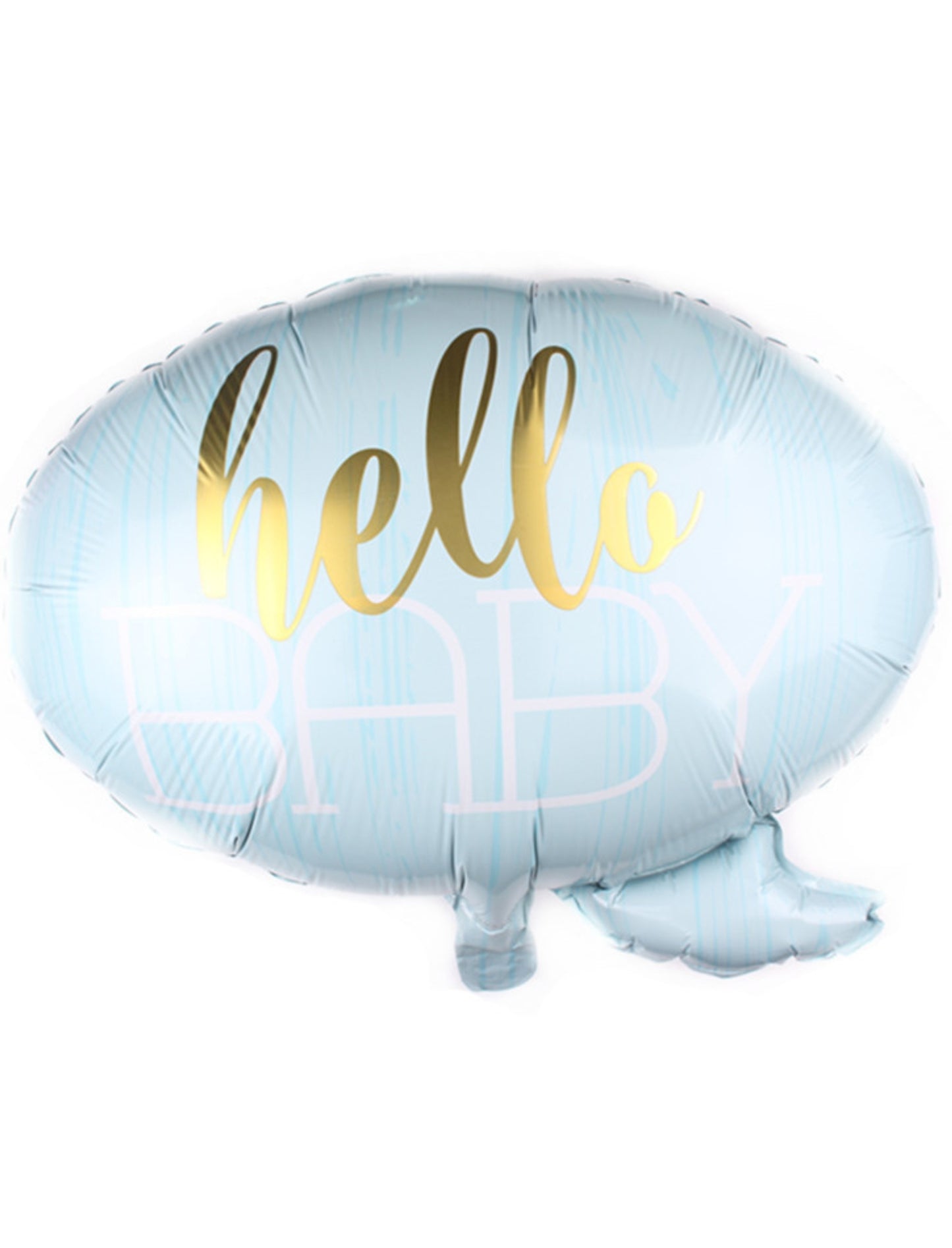 Hello Baby Conversation Bubble Gender Reveal Baby Shower Helium Balloon Bouquet Blue