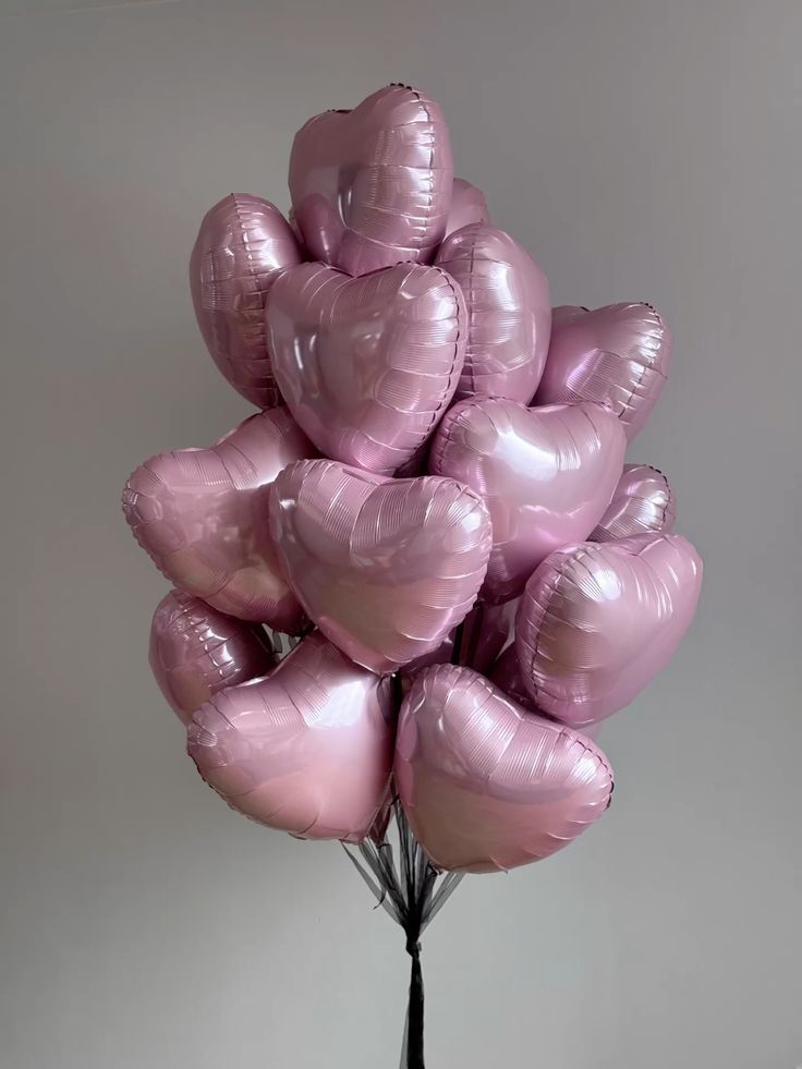 24pcs Pink Heart-Shaped Helium Foil Balloons - Valentine's, Anniversary Perfect for special occasions!