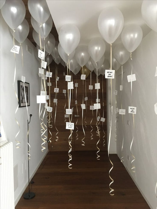 Helium Ceiling Latex Pearl White Balloons with Personalize Photos - Customizable Design