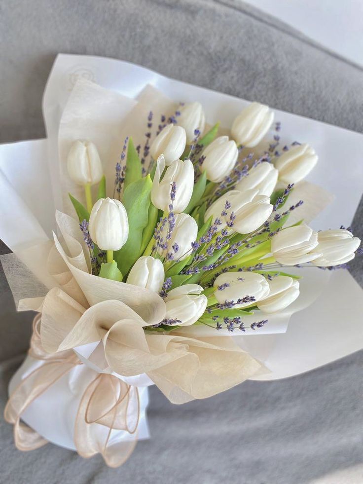 White Tulips - Floral Fresh Bouquet