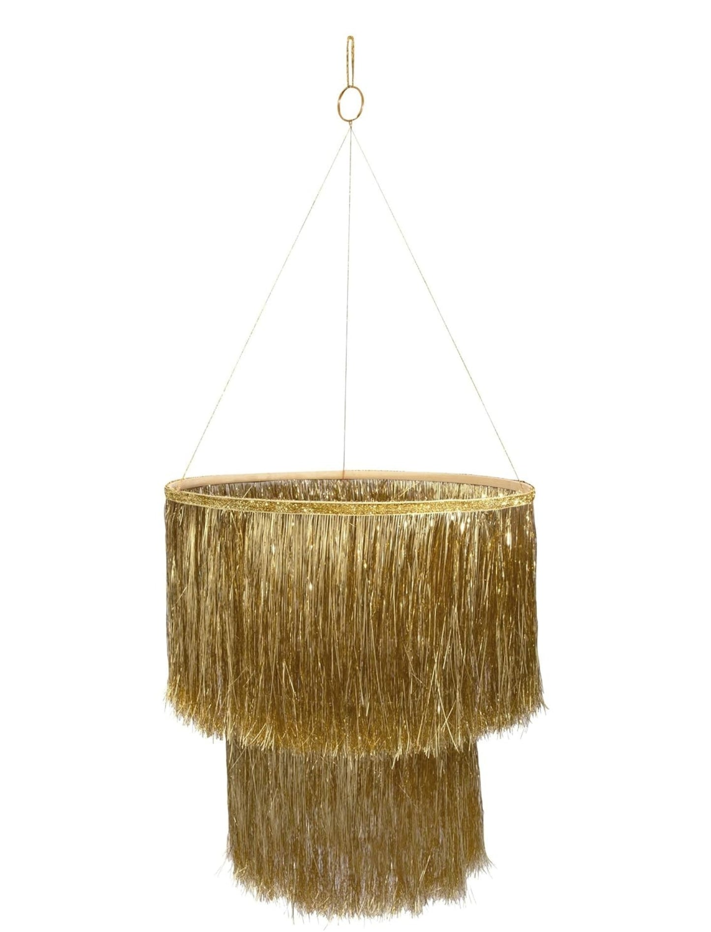 Metallic Paper Tassel Chandelier - Perfect for Any Celebration