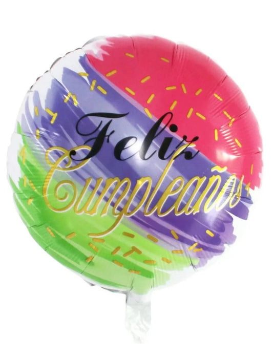 Feliz Cumpleanos Spanish Kids Birthday Happy Birthday Balloon with Helium Balloon Bouquet Green Pink Purple Black Gold