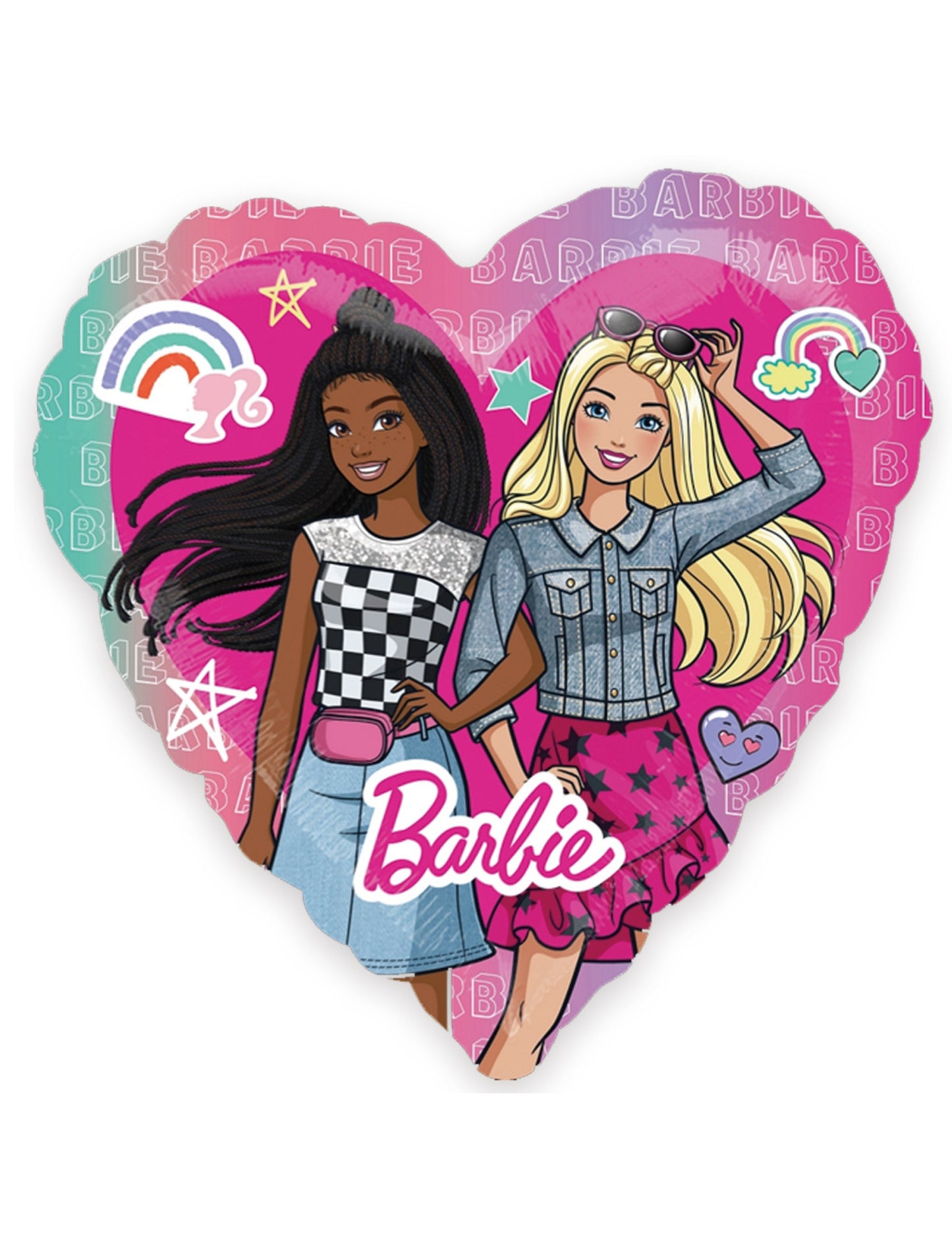 Barbie Dream Together Heart Shape Disney Balloon Helium Balloon Bouquet Pink Pink