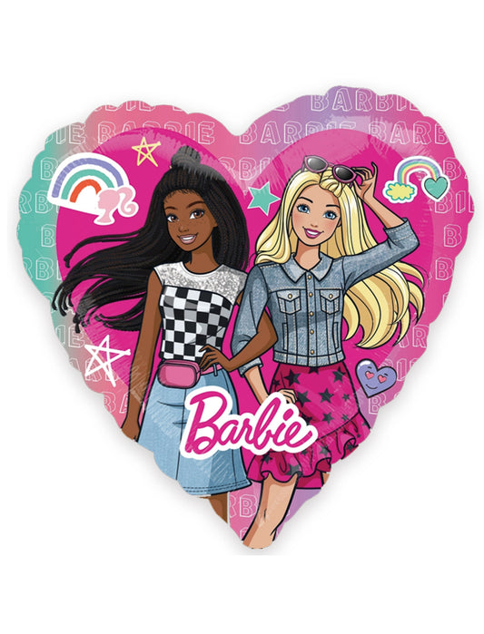 Barbie Dream Together Heart Shape Disney Balloon Helium Balloon Bouquet Pink Pink