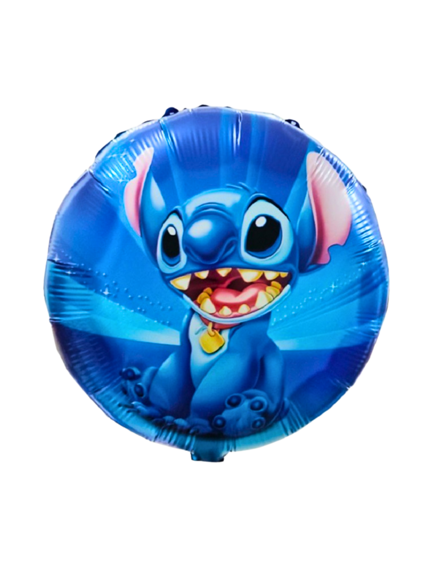 Stitch Circle Blue Helium Foil Balloon - Perfect for Stitch-Themed Celebration!