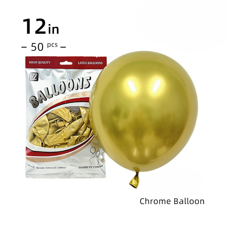 12-Inch Chrome Balloons – Per Pack of Luxe Party Balloons!