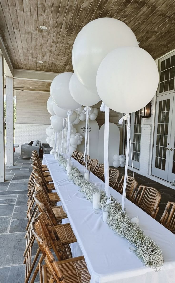 Customizable Helium White 18-inch with Ribbons Balloon Centerpiece - Perfect for any Occasions