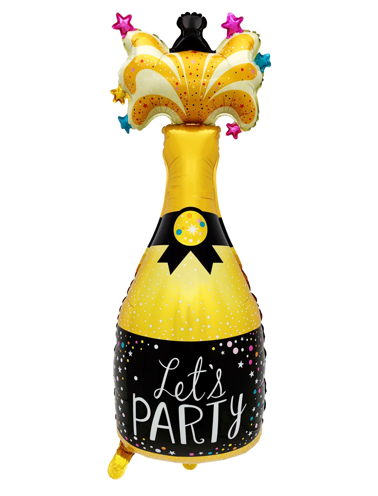 Let's Party Champagne Bottle Foil Helium Balloon - Perfect for any occasions!