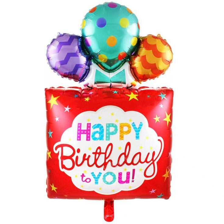 Gift Box Red “Happy Birthday To you!” Helium Balloon - Perfect for Birthday Celebration!