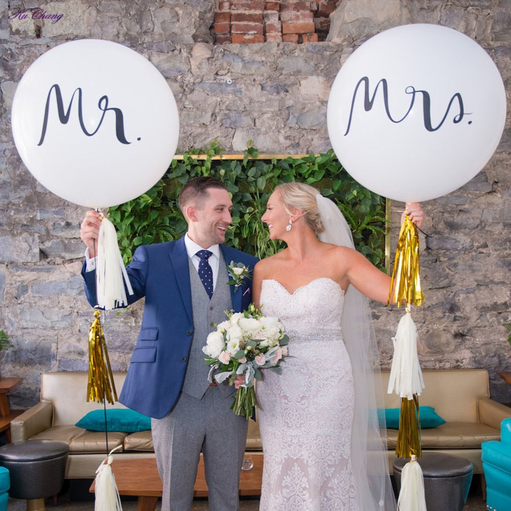 Mr&Mrs Engagement Party Proposal Helium Balloon Bouquet Pink