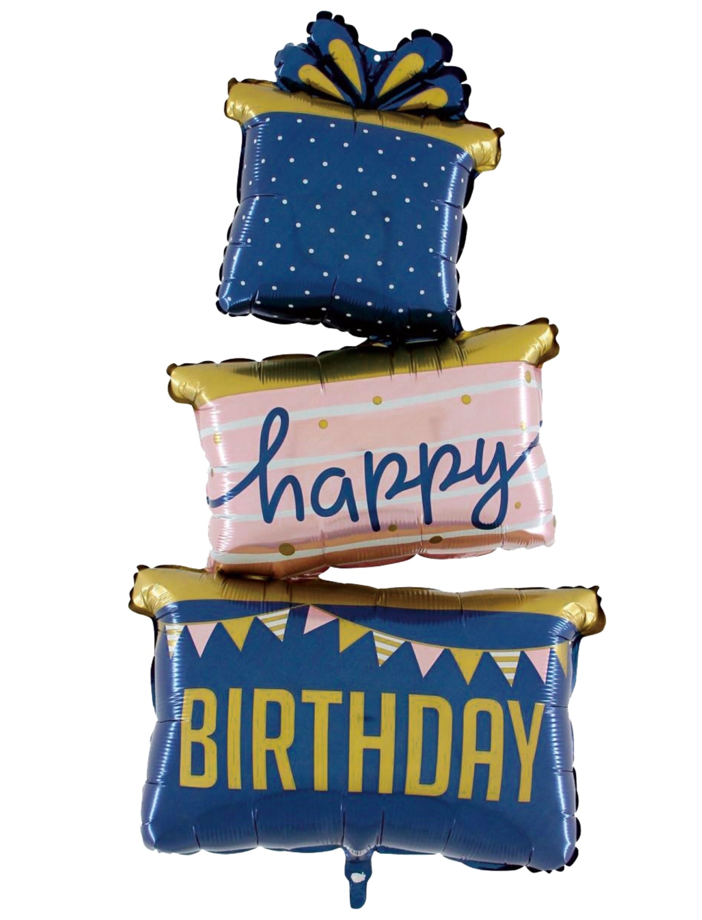 Happy birthday Gift Box Happy Birthday Balloon Kids Birthday Helium Balloon Bouquet Pink Blue