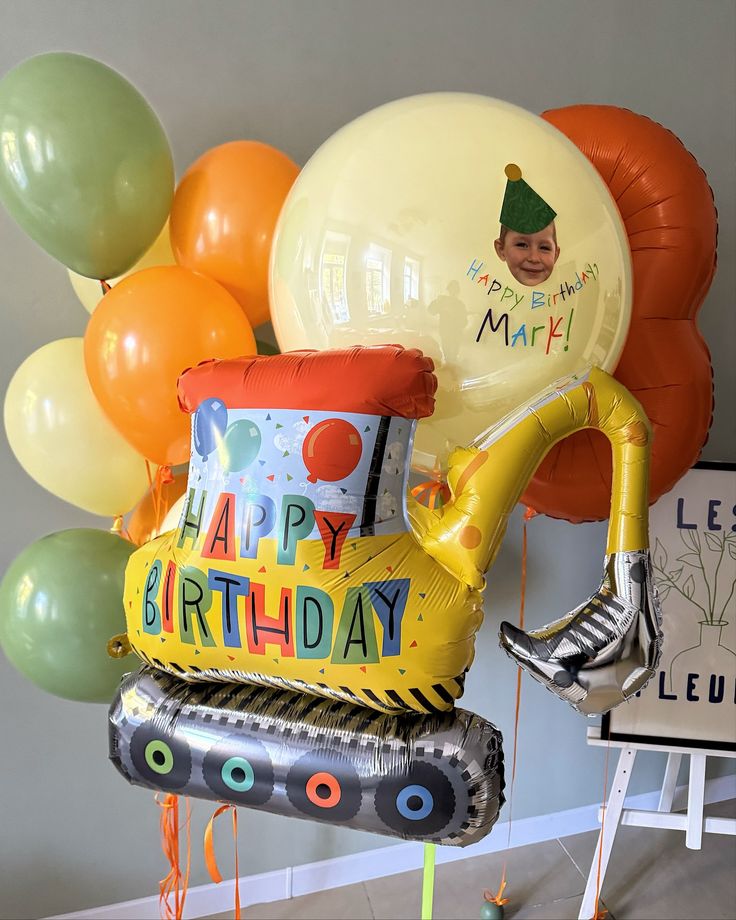 Customization Photo Balloon Personalised Latex Customize Sticker Photo and Latex Customizable Design Number 3 Truck Balloon
