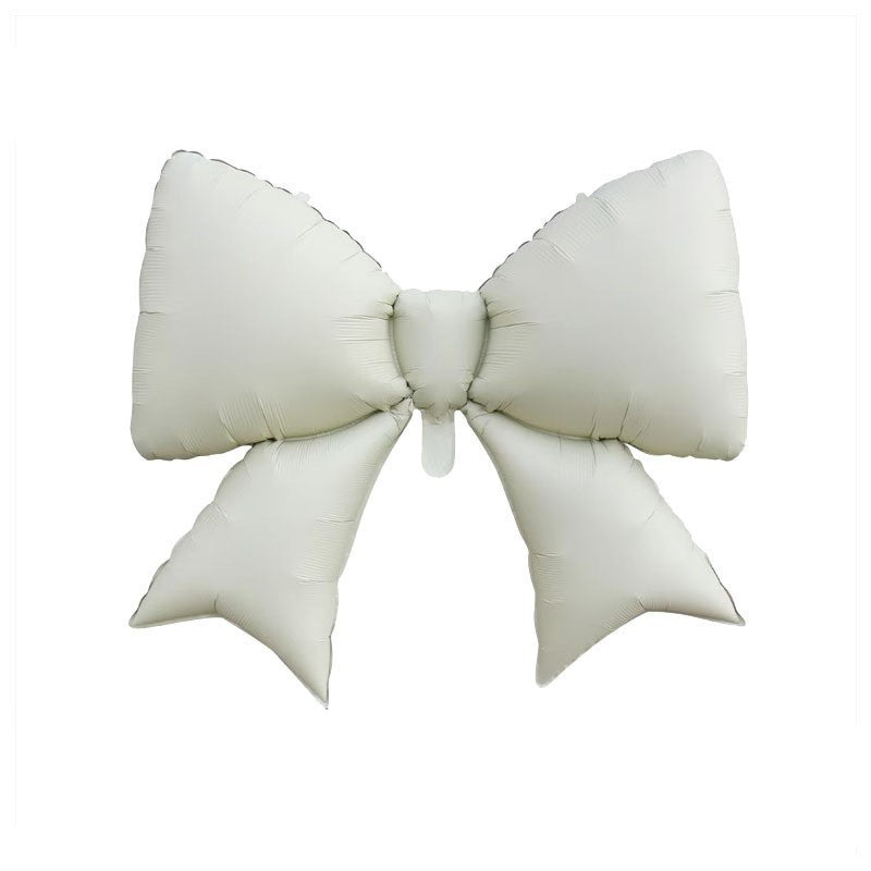Beige Bow Ribbon Helium Foil Balloon - Perfect for any celebrations