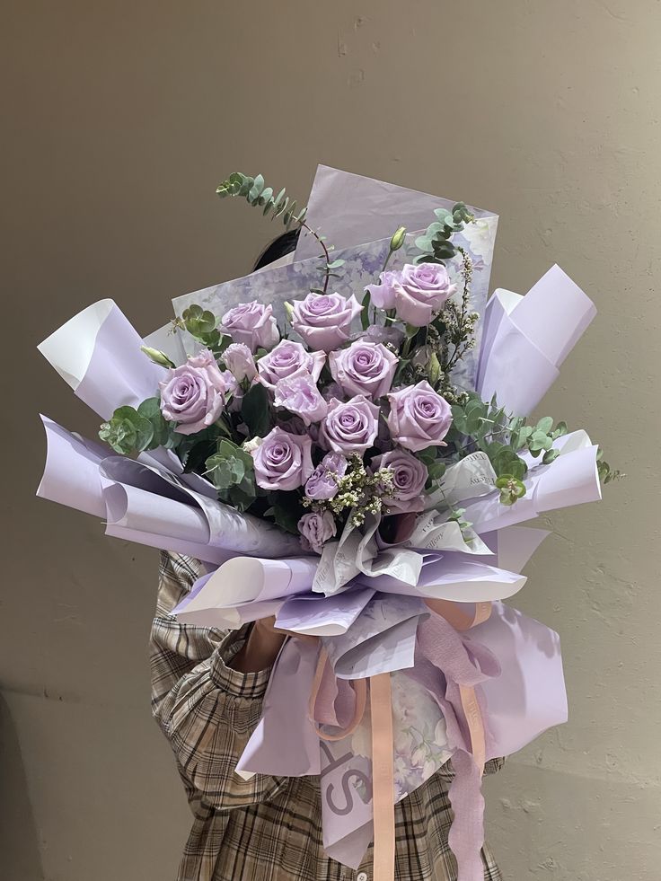 Purple Roses - Floral Fresh Bouquet