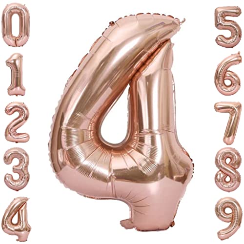 32-inch Foil Rose Gold Number Balloon (0-9) - Perfect for any Special Occasions