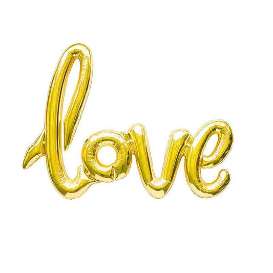 ‘love’ Foil Balloon Gold Banner Not Supported By Helium