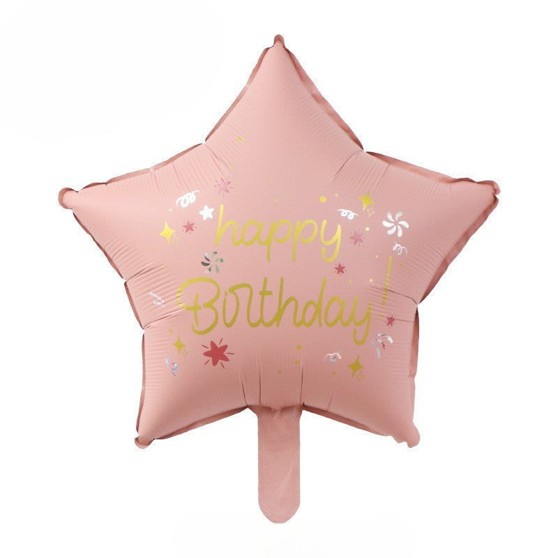 Pink Star ‘Happy Birthday’ Helium Foil Balloon - Perfect for any celebrations