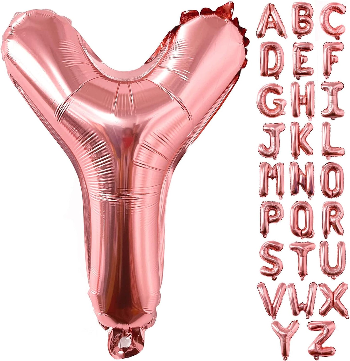 Non-Helium Rose Gold Letters A-Z Balloons