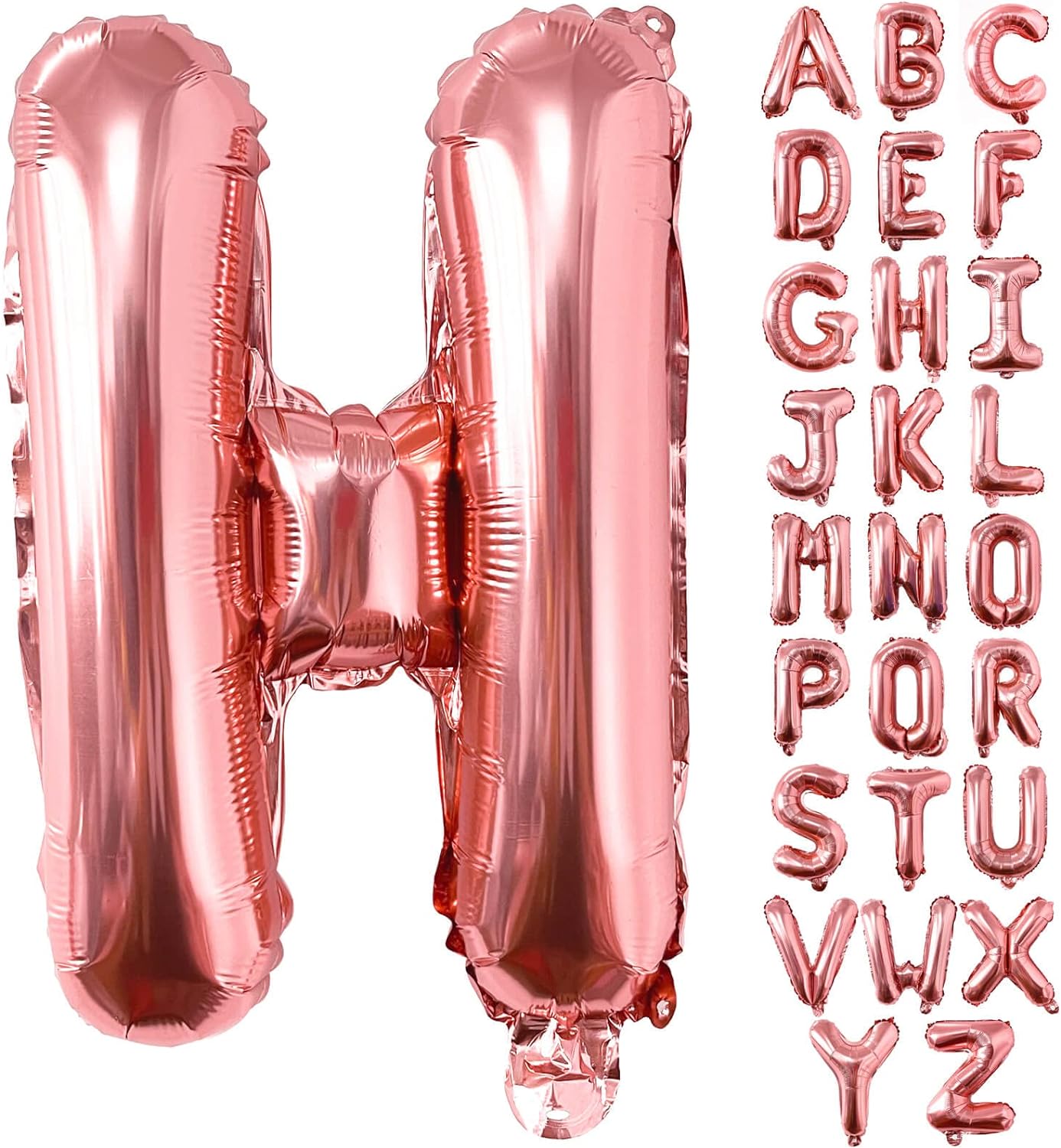Non-Helium Rose Gold Letters A-Z Balloons
