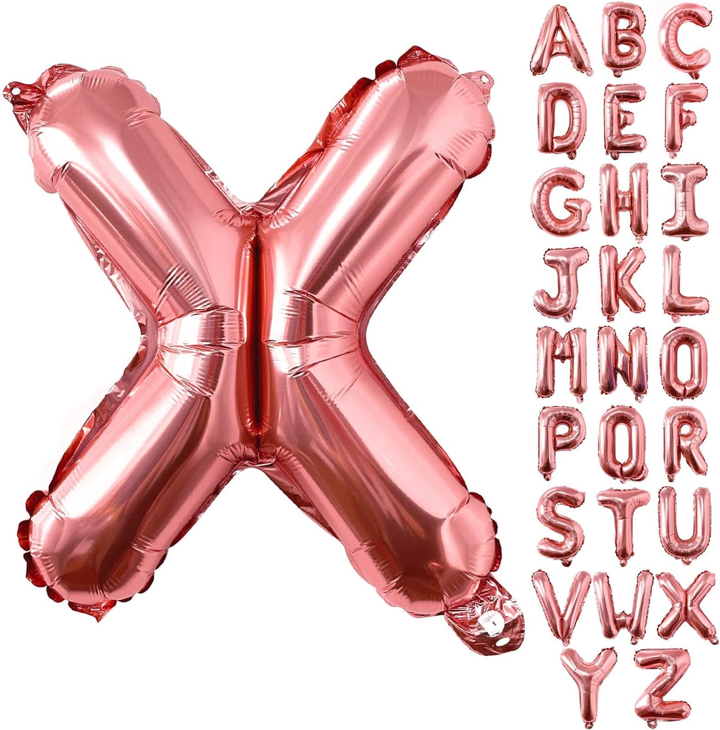Non-Helium Rose Gold Letters A-Z Balloons