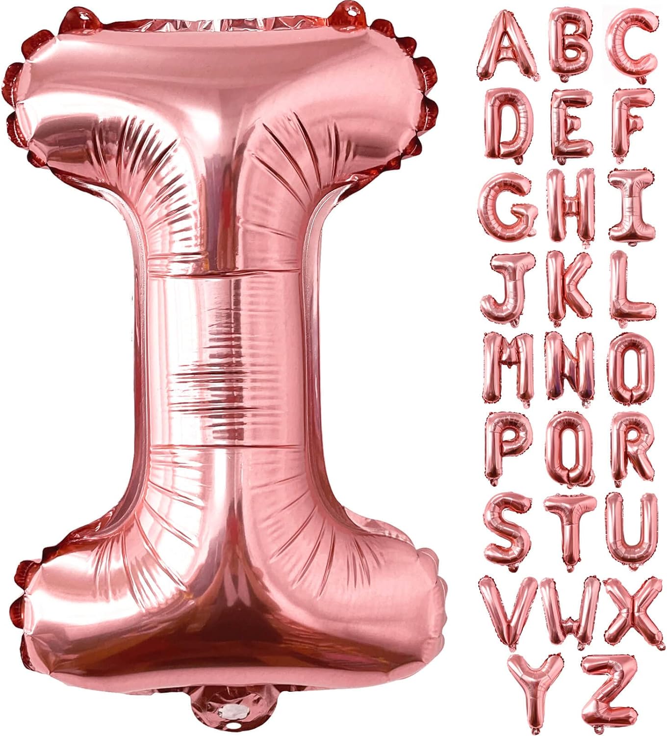 Non-Helium Rose Gold Letters A-Z Balloons