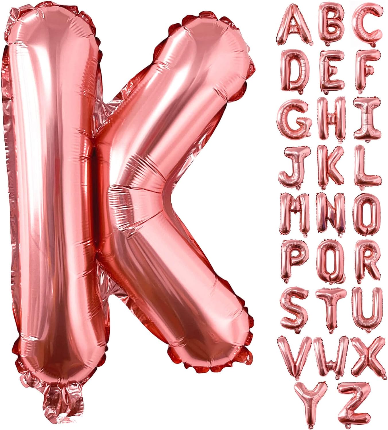 Non-Helium Rose Gold Letters A-Z Balloons