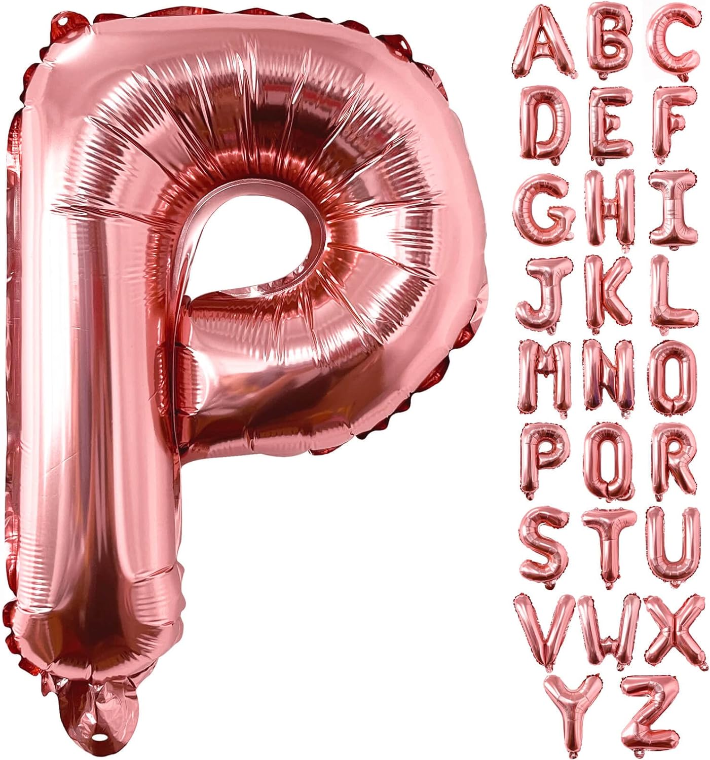 Non-Helium Rose Gold Letters A-Z Balloons