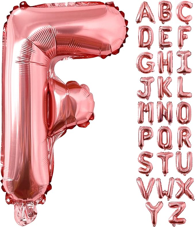 Non-Helium Rose Gold Letters A-Z Balloons
