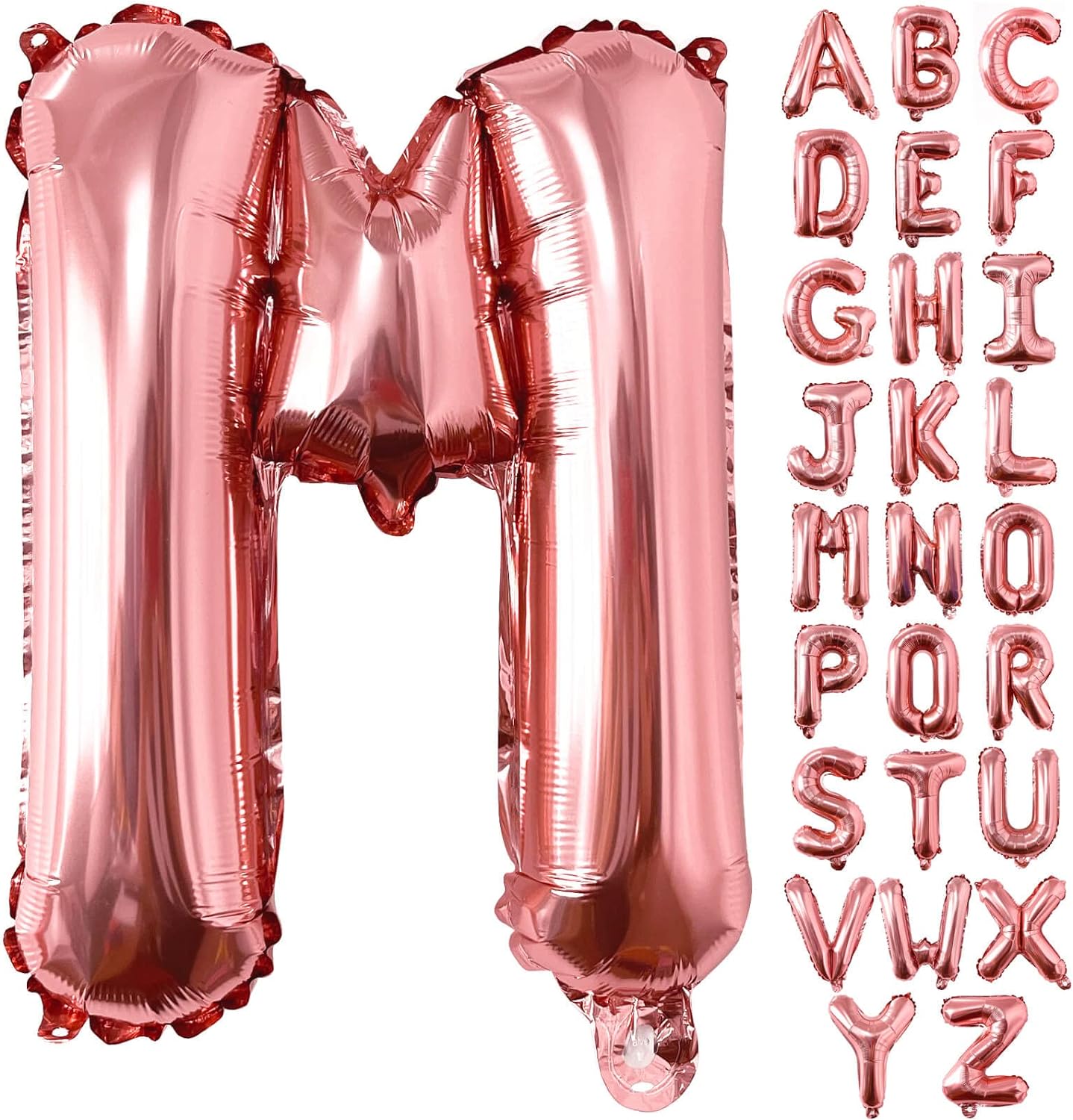 Non-Helium Rose Gold Letters A-Z Balloons