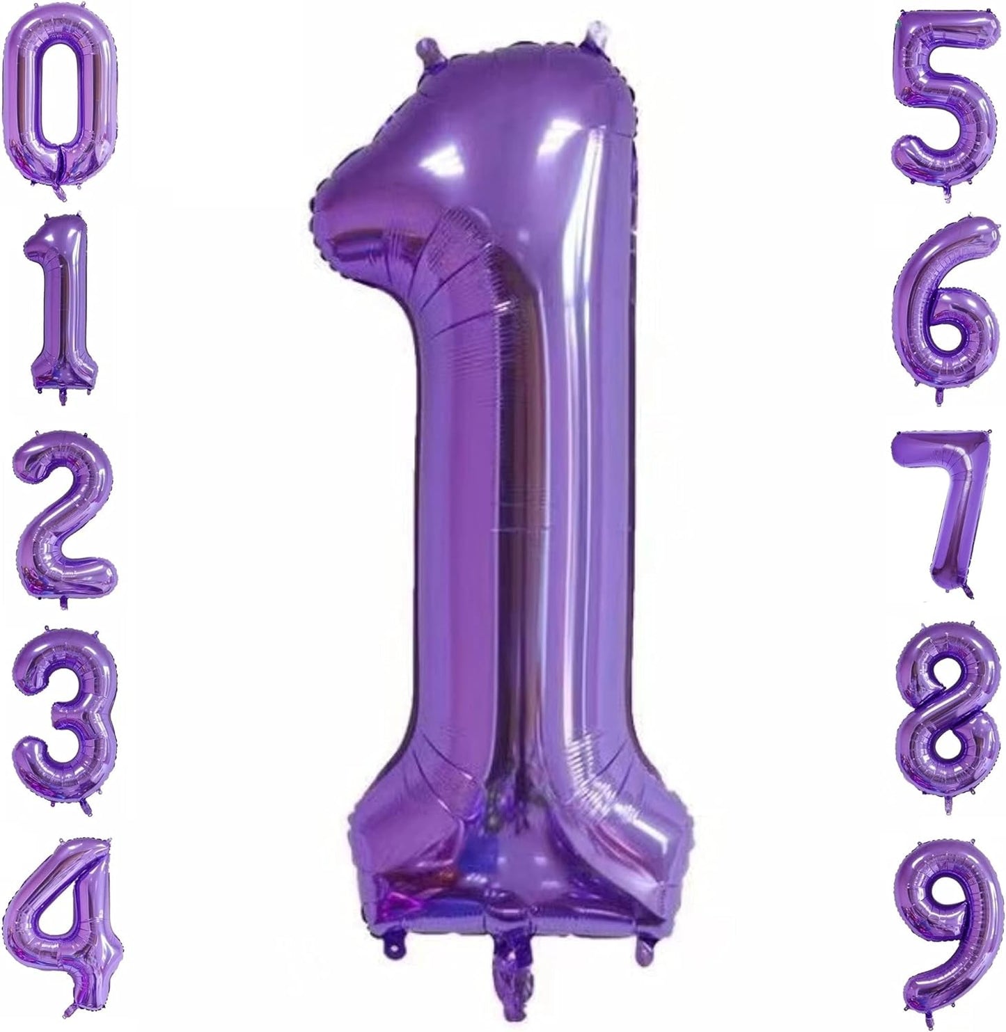 32-inch Foil Purple Number Balloon (0-9) - Perfect for any Special Occasions