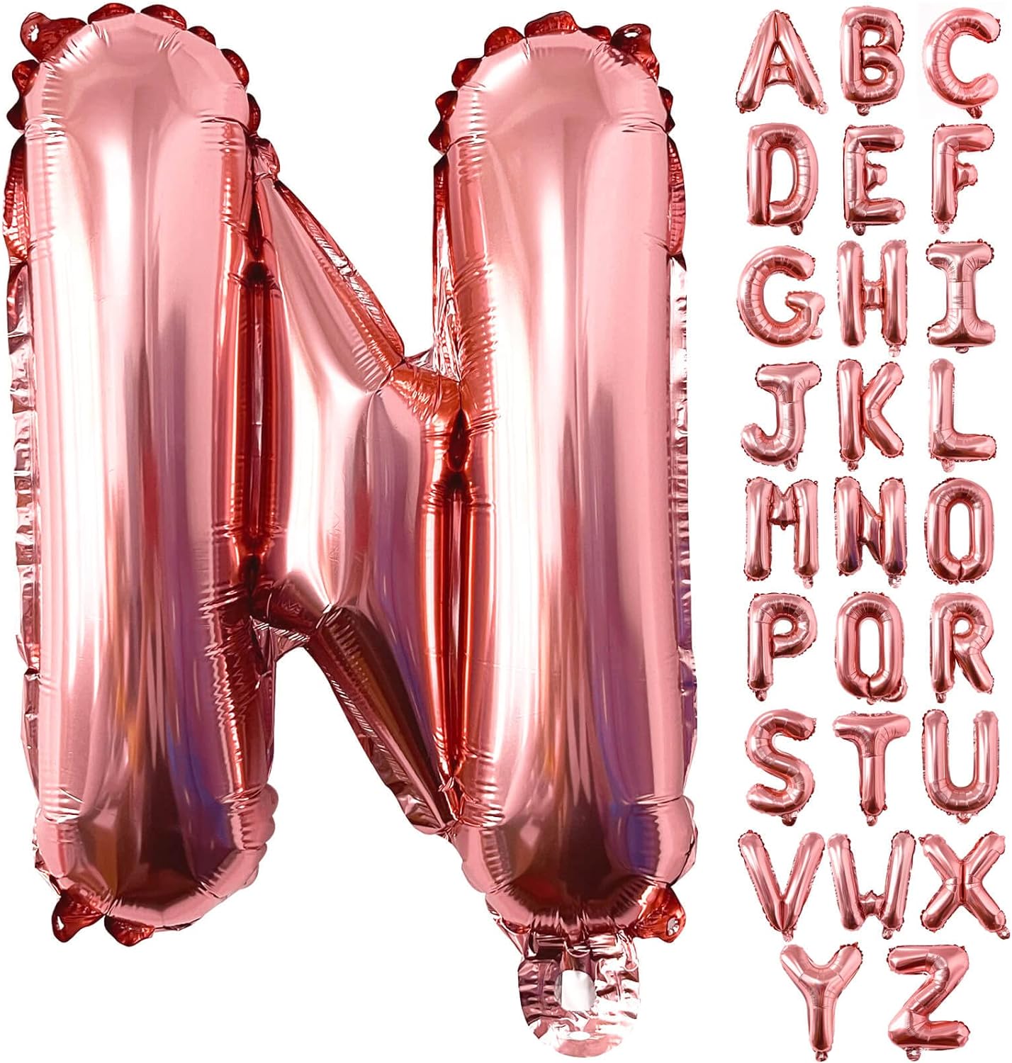 Non-Helium Rose Gold Letters A-Z Balloons