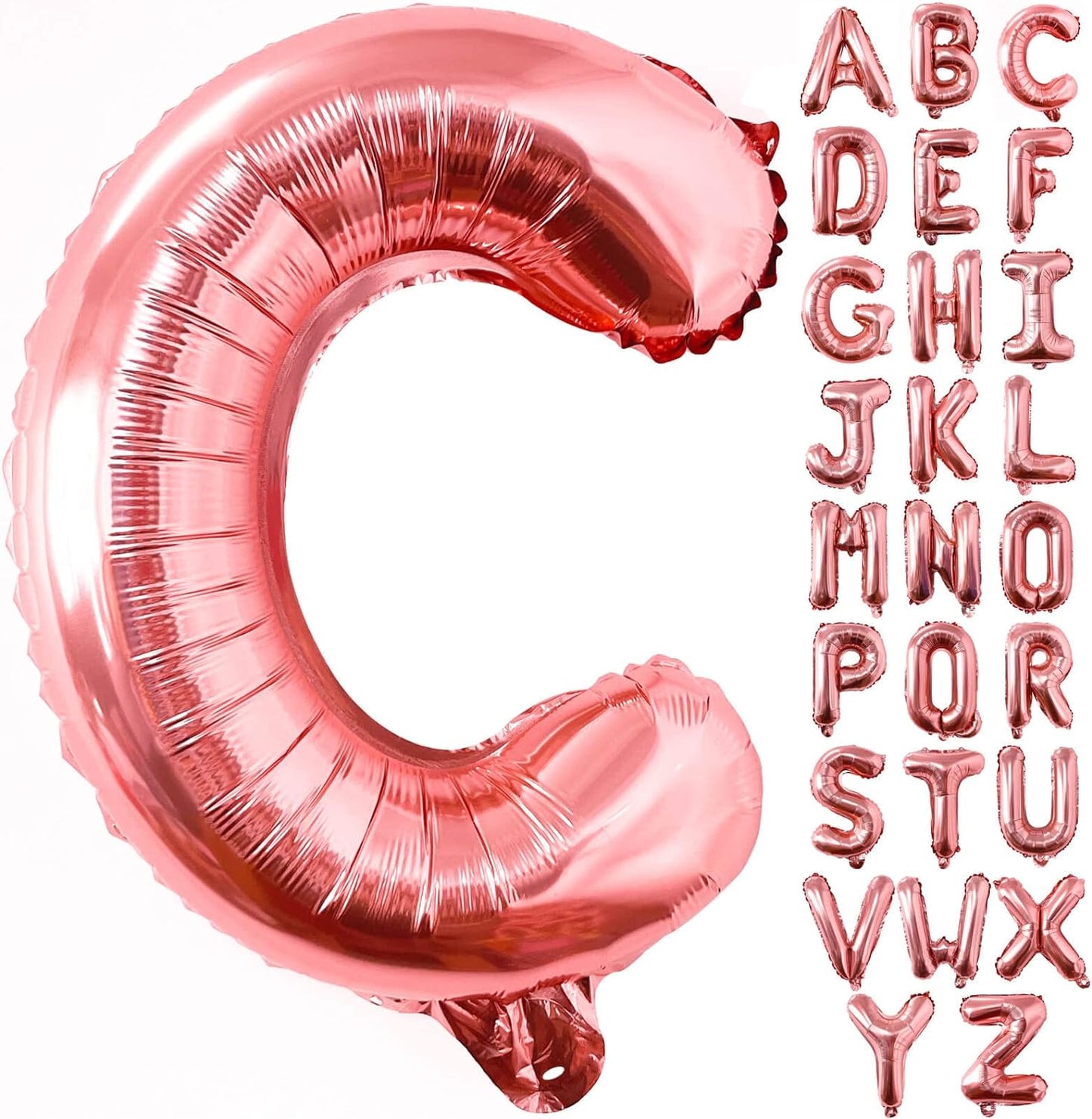 Non-Helium Rose Gold Letters A-Z Balloons