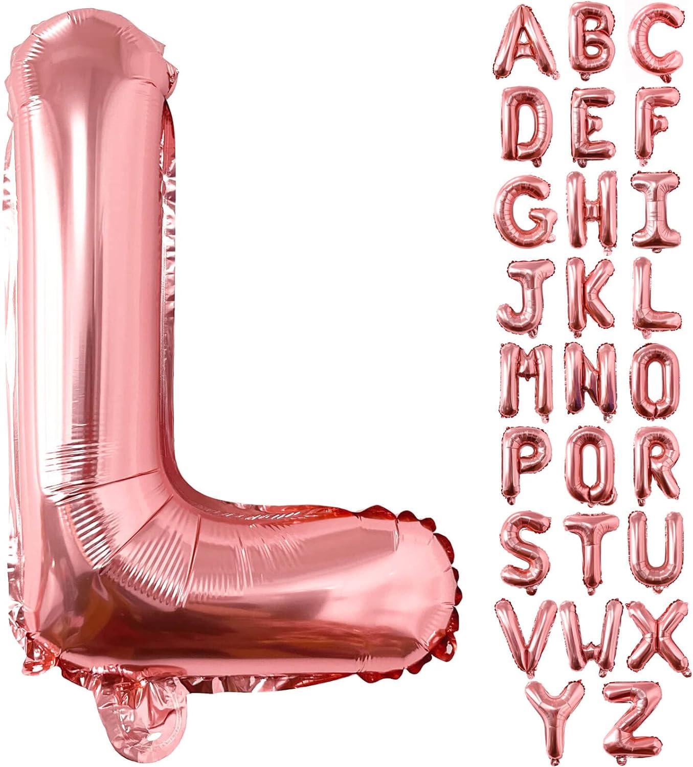Non-Helium Rose Gold Letters A-Z Balloons
