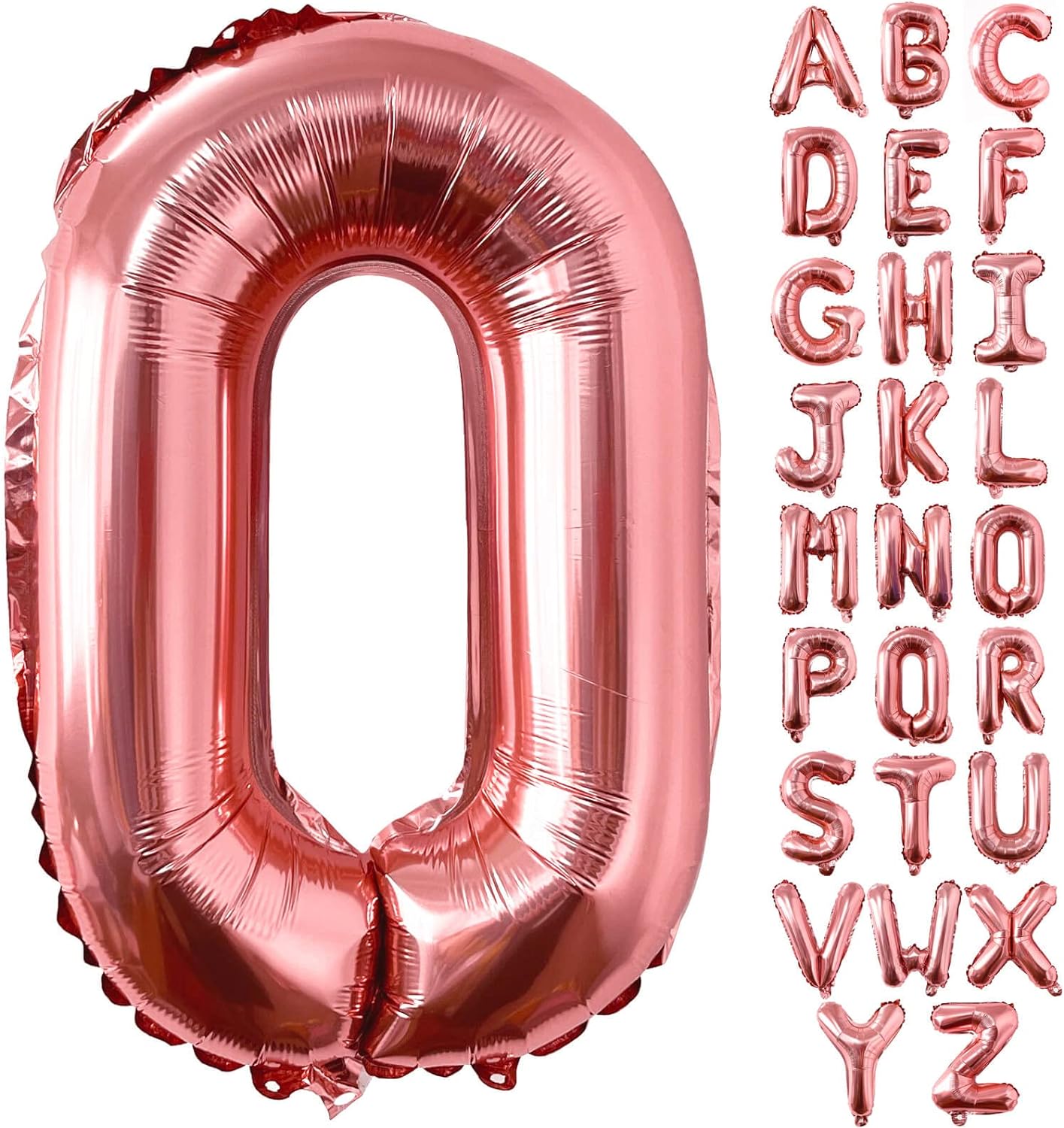 Non-Helium Rose Gold Letters A-Z Balloons
