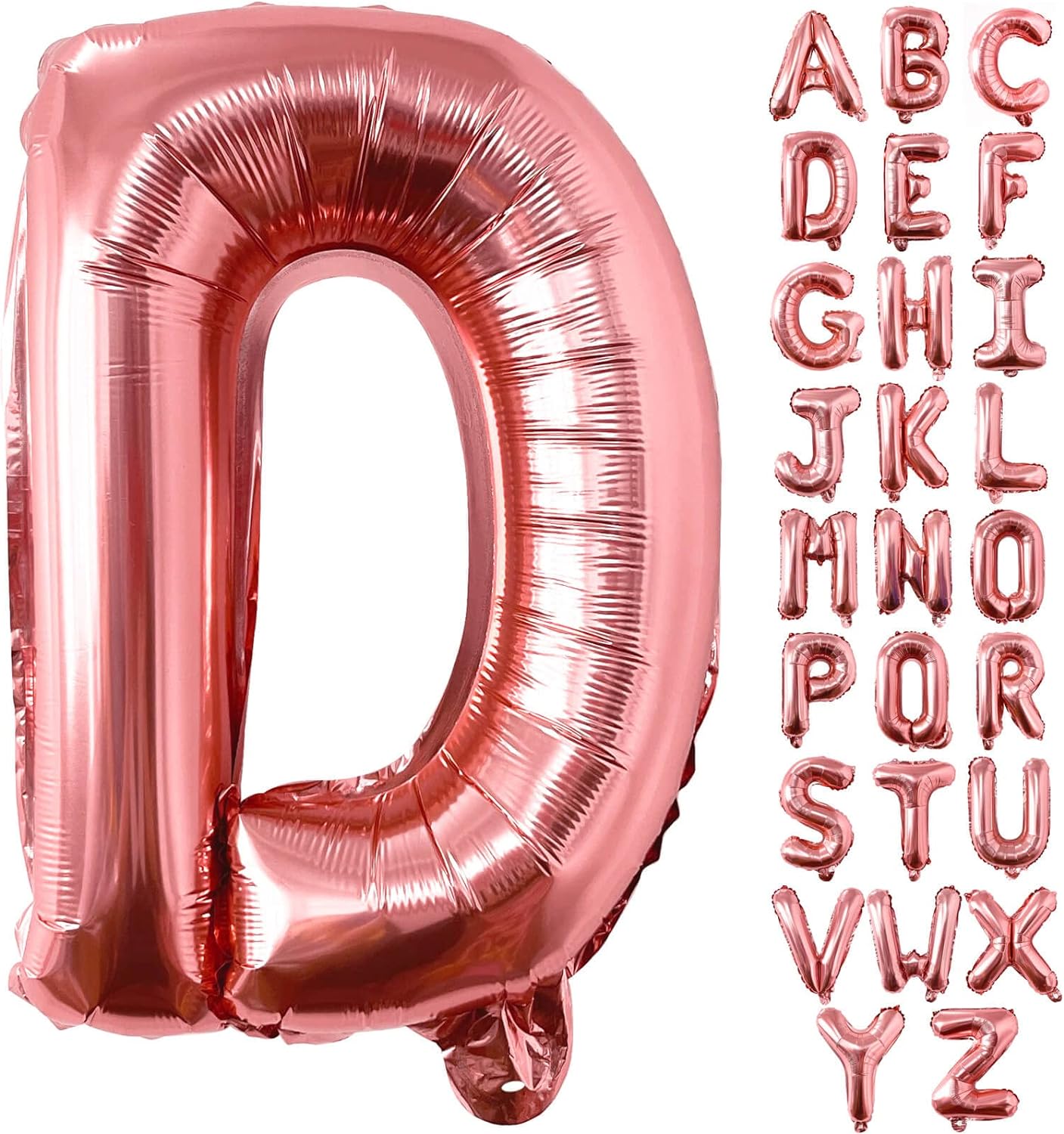 Non-Helium Rose Gold Letters A-Z Balloons