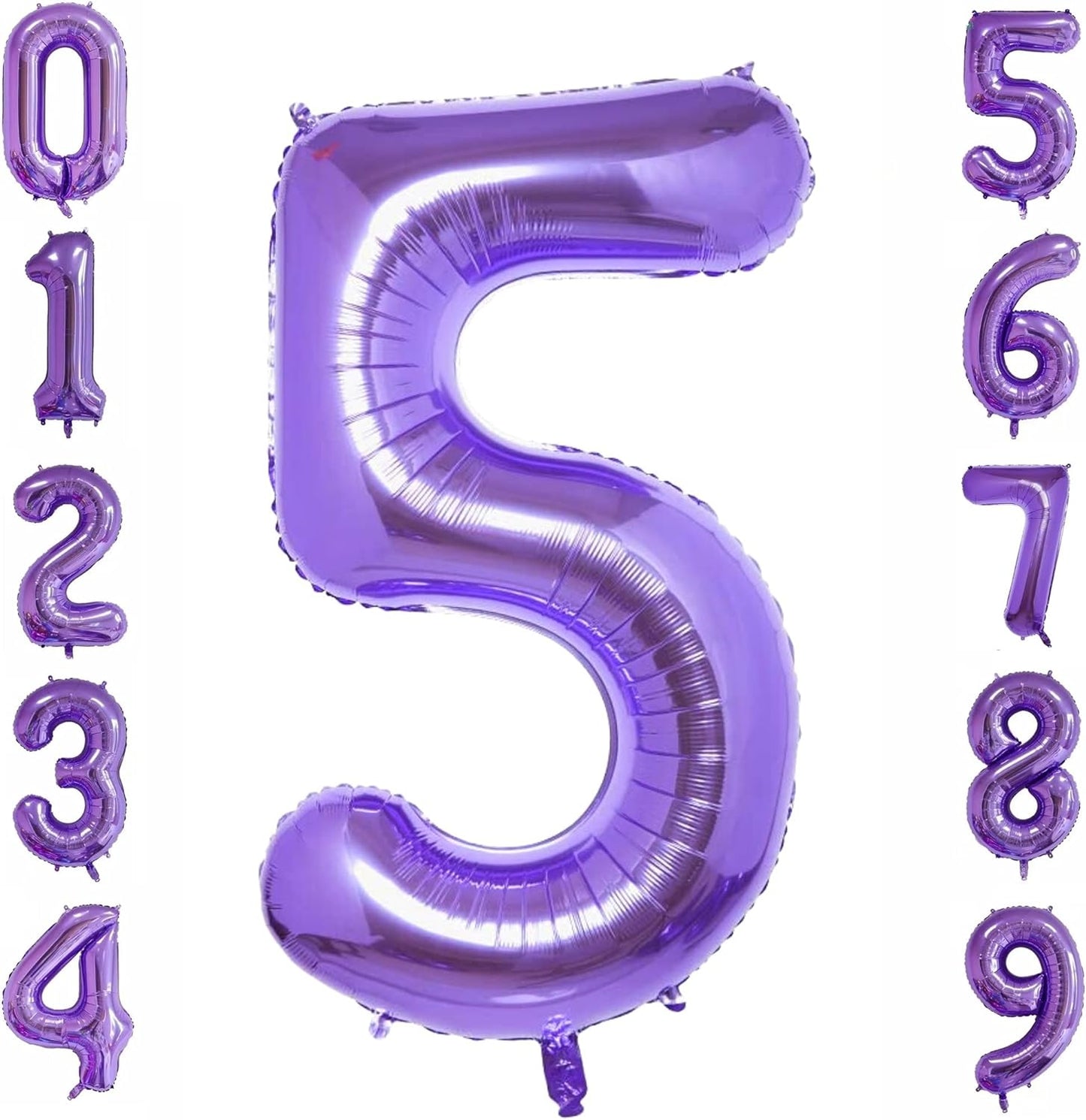 32-inch Foil Purple Number Balloon (0-9) - Perfect for any Special Occasions