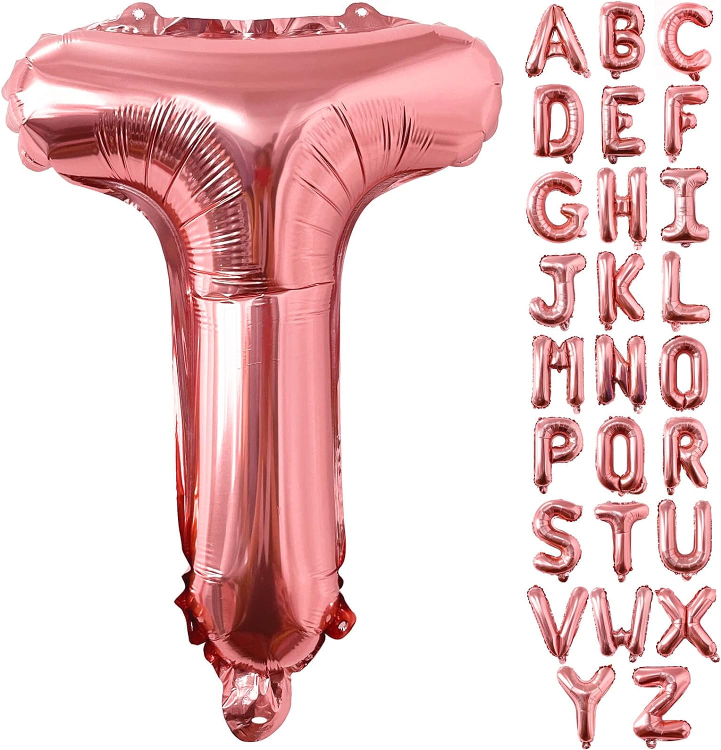 Non-Helium Rose Gold Letters A-Z Balloons