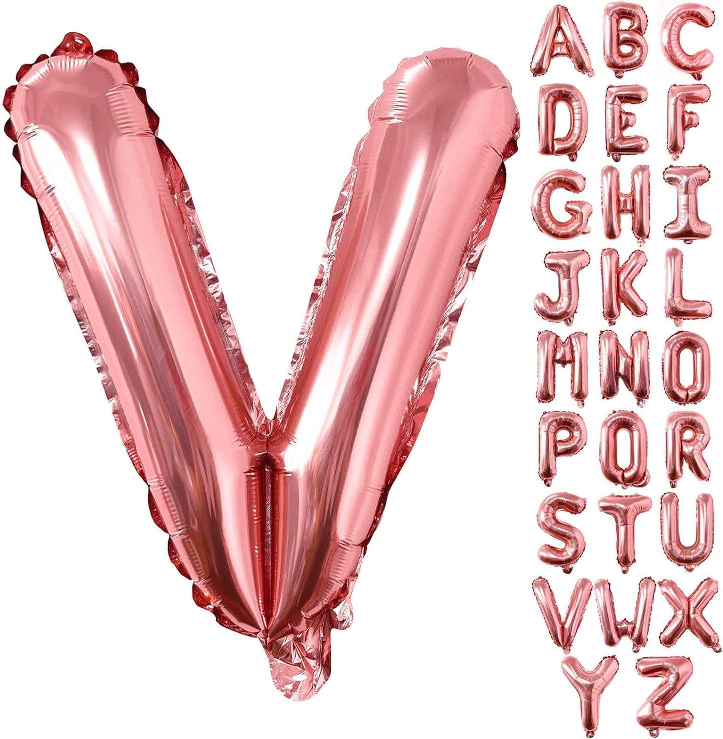 Non-Helium Rose Gold Letters A-Z Balloons