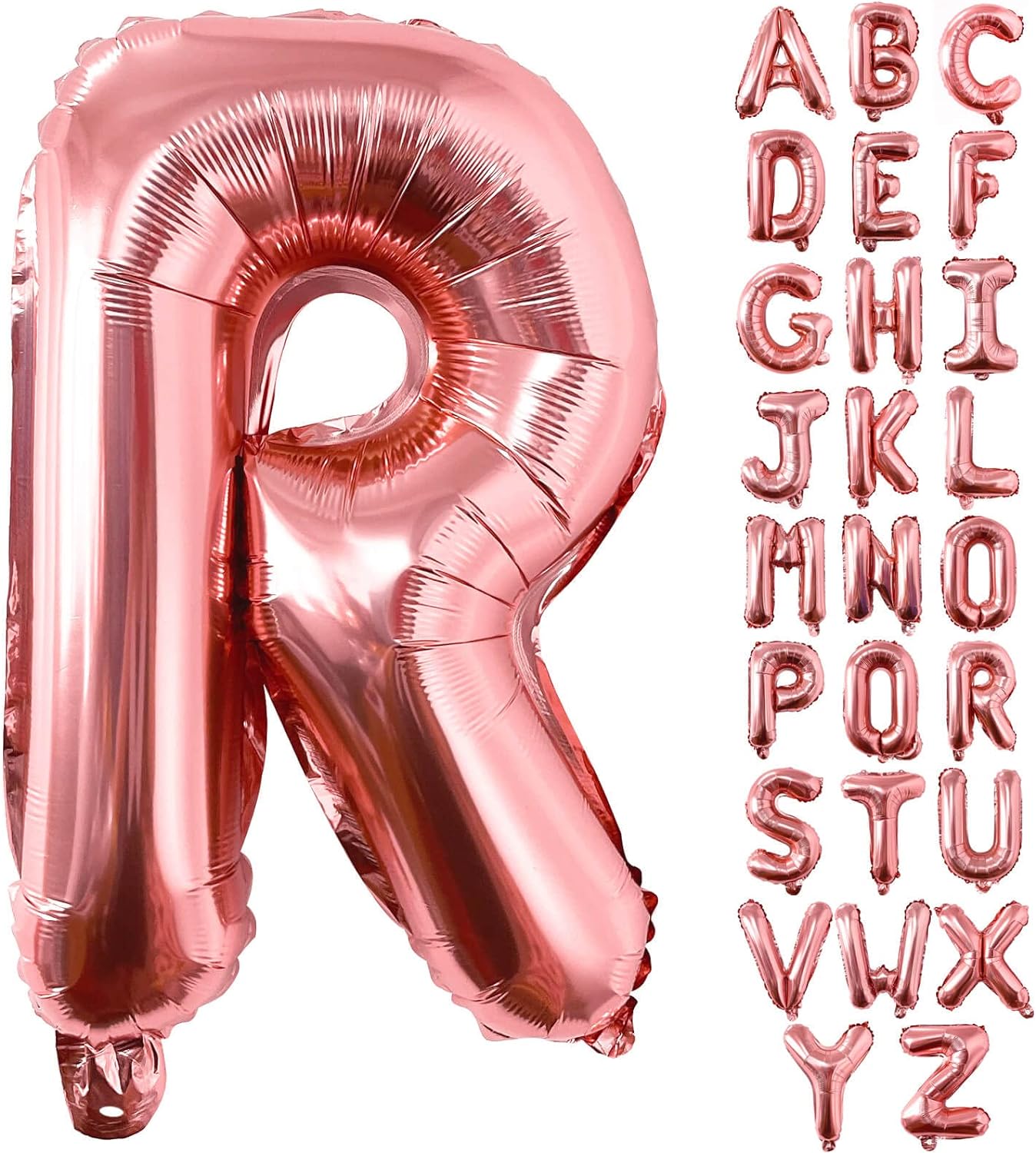 Non-Helium Rose Gold Letters A-Z Balloons