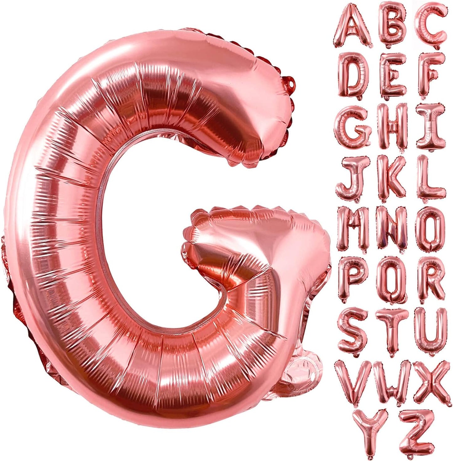 Non-Helium Rose Gold Letters A-Z Balloons