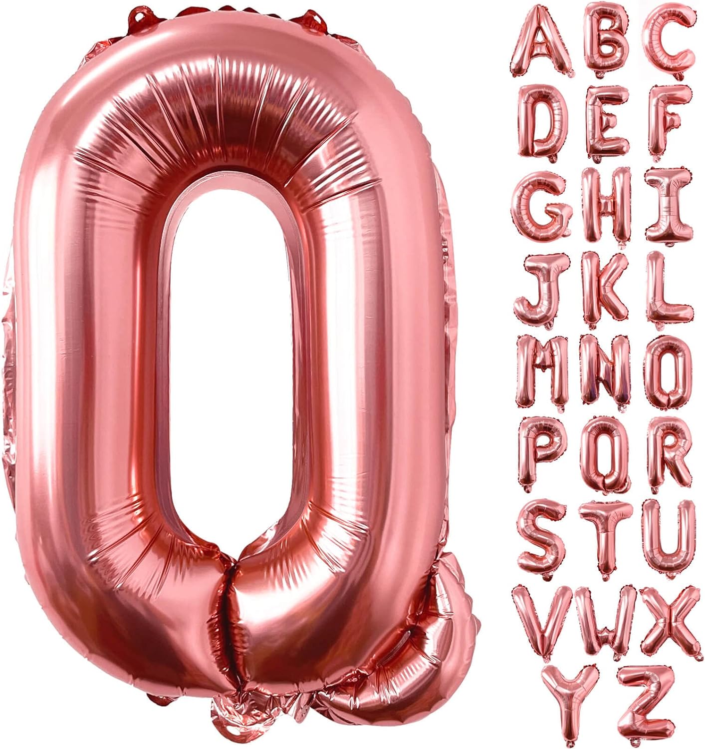Non-Helium Rose Gold Letters A-Z Balloons