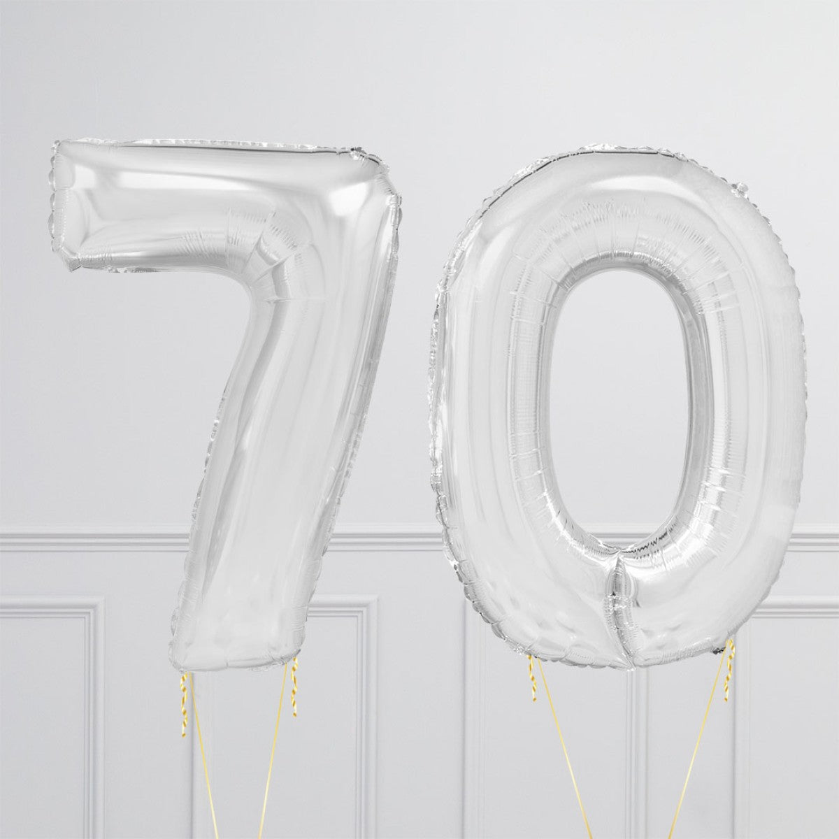 Helium Clear Two Number Set Balloon with 3 Stars Foil Balloons
