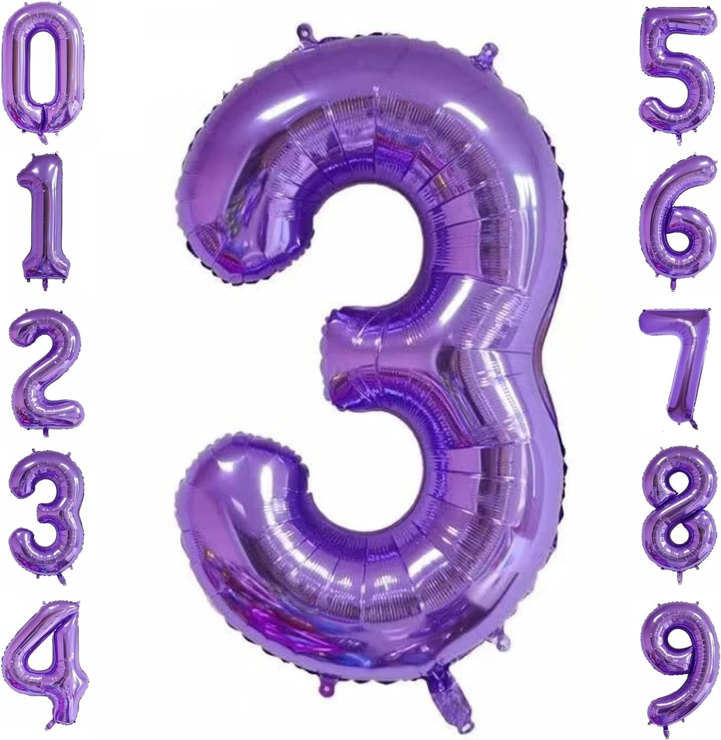 32-inch Foil Purple Number Balloon (0-9) - Perfect for any Special Occasions