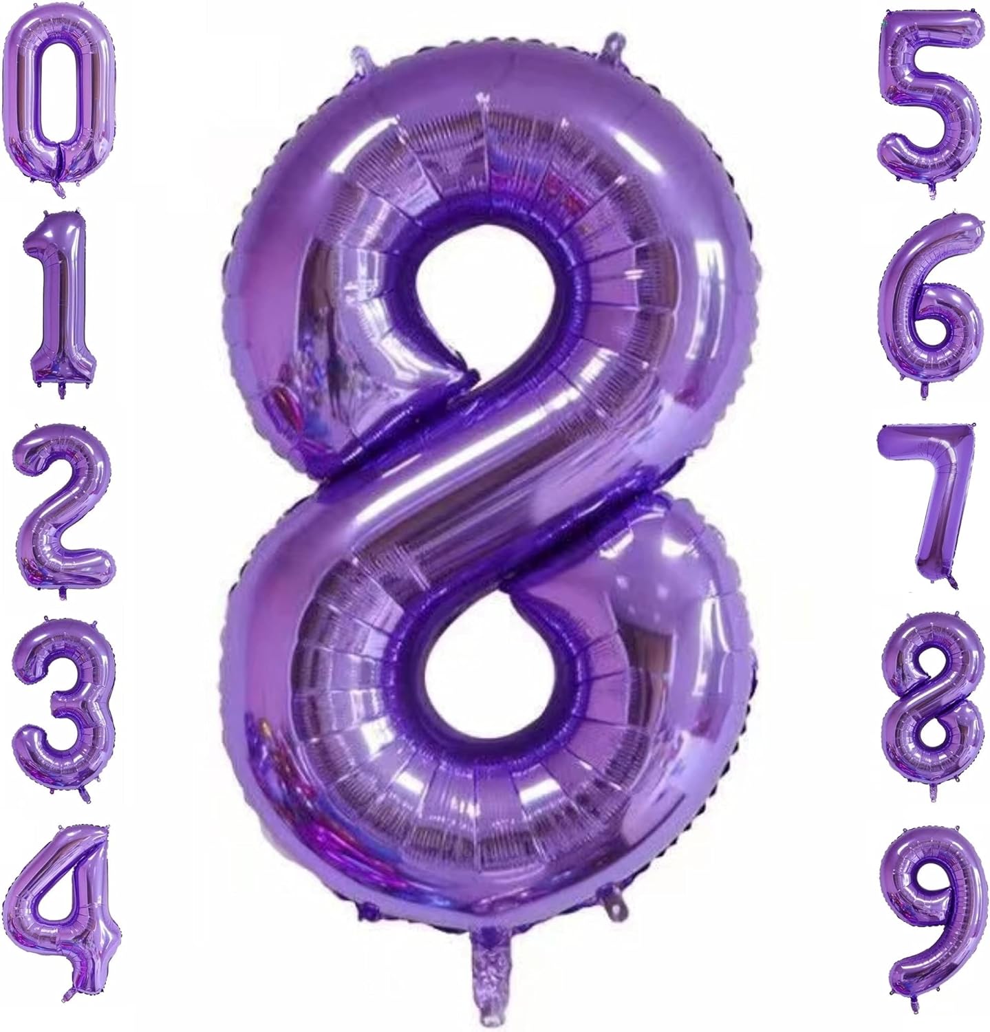32-inch Foil Purple Number Balloon (0-9) - Perfect for any Special Occasions