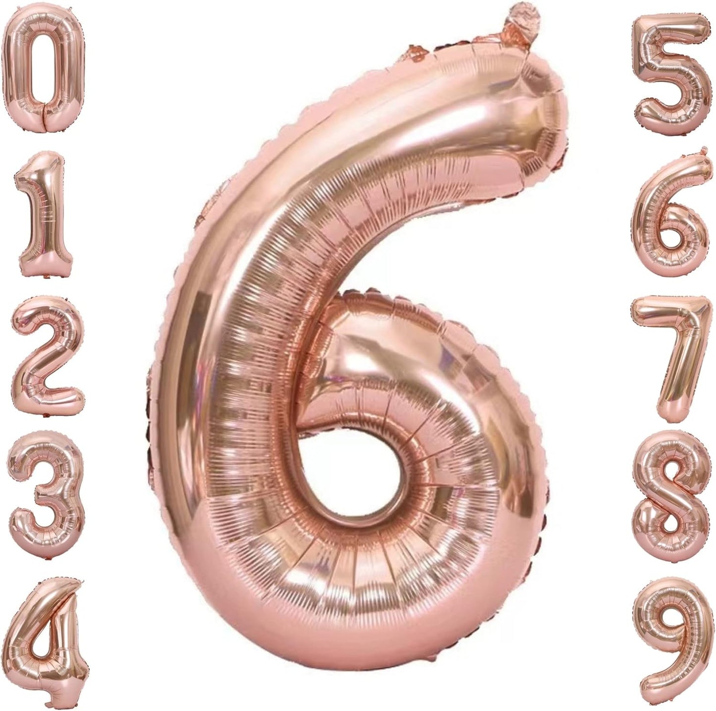 32-inch Foil Rose Gold Number Balloon (0-9) - Perfect for any Special Occasions