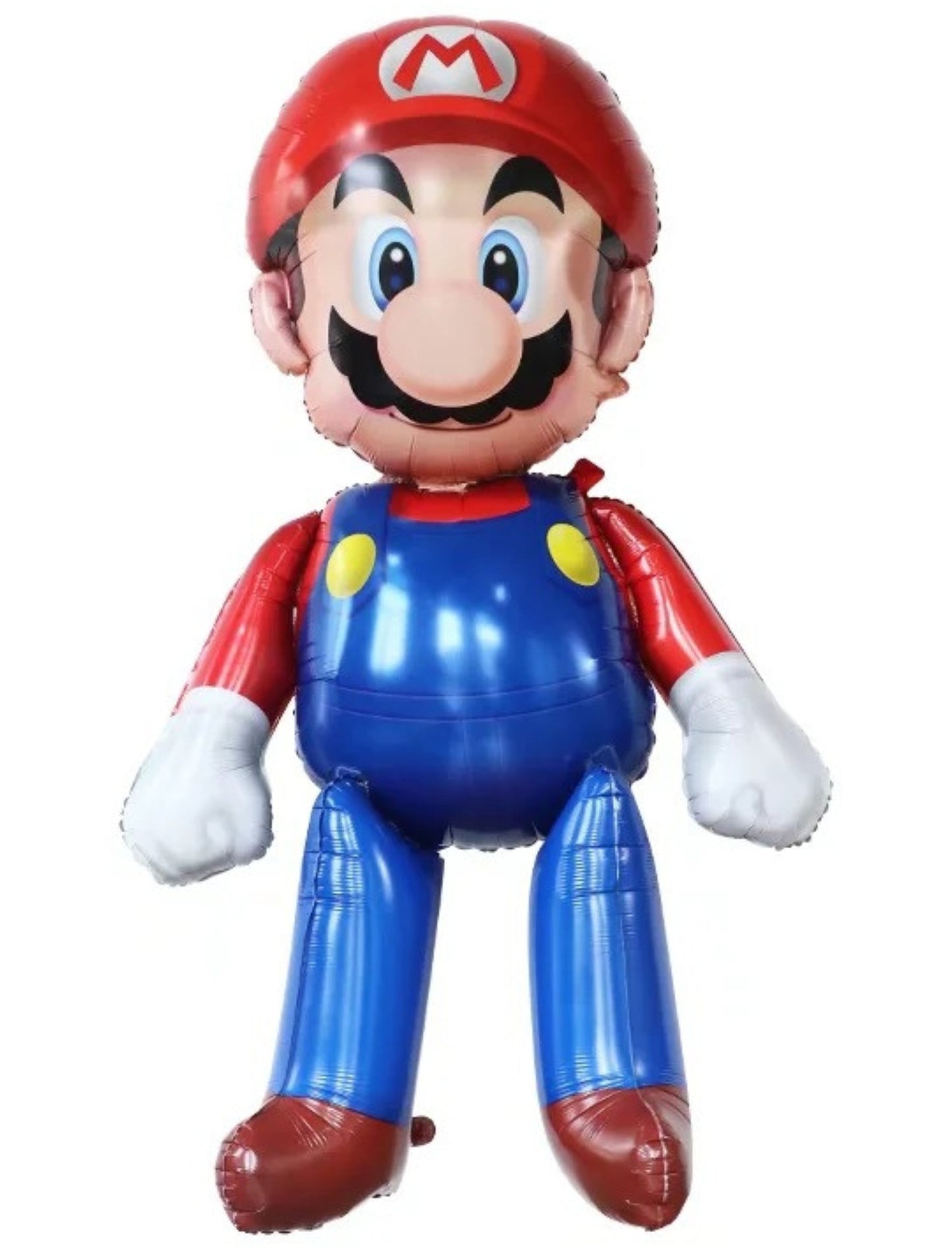 3D Super Mario Cartoon Theme Happy Birthday Balloon Kids Birthday Blue Red