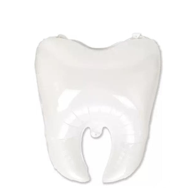 White Tooth Helium Balloon - Perfect for Baby First Tooth Celebration!