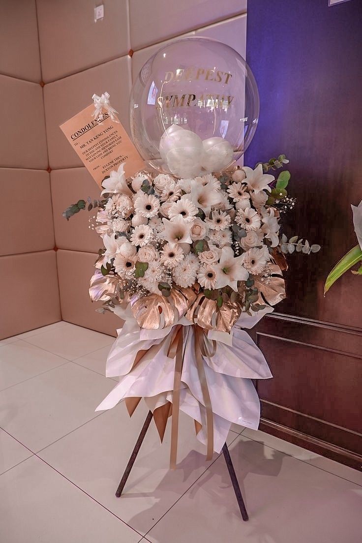Mix Flowers (Roses, Daises, Lilies) and Clear with Customize Sticker - Floral Fresh Bouquet