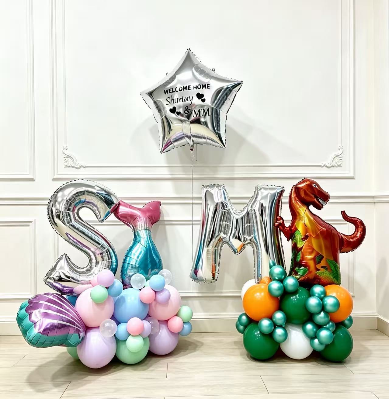 Platform Welcome Home Dinosaur Mermaid Theme Giant Star Purple Green